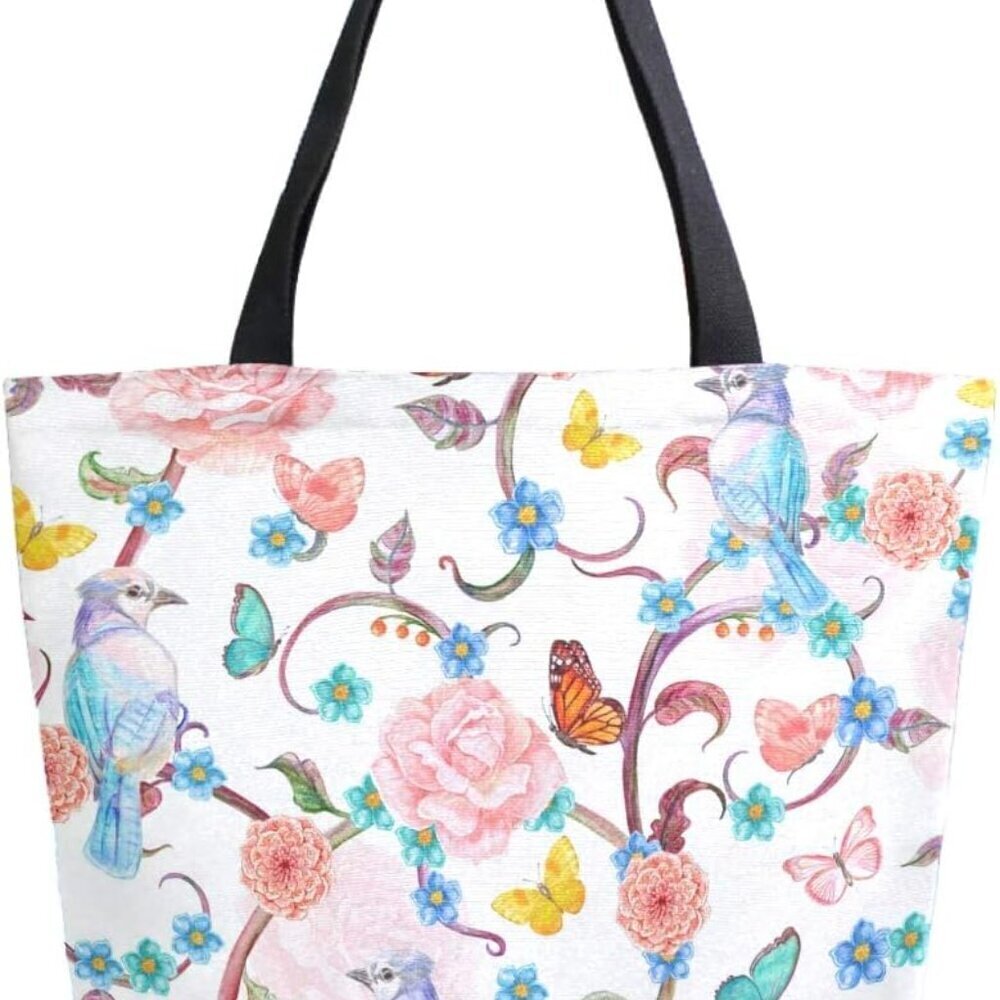 Stylish Print Extra Large Shoulder Tote Bag for Beach Travel Weekender Gym